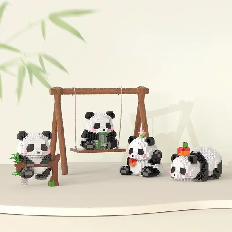 Mini Panda Series Building Block Figures