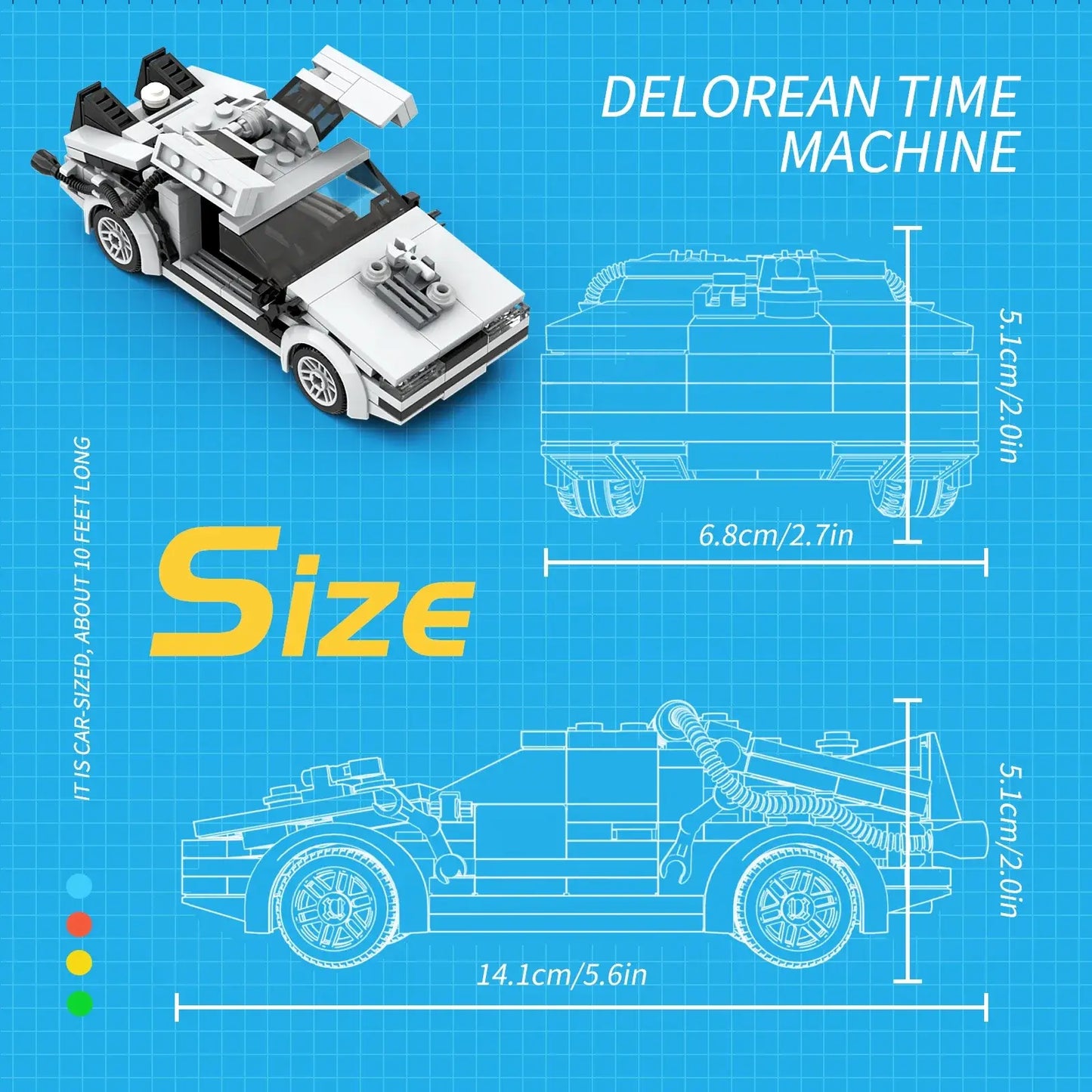 DMC DeLorean Car Building Block Figures