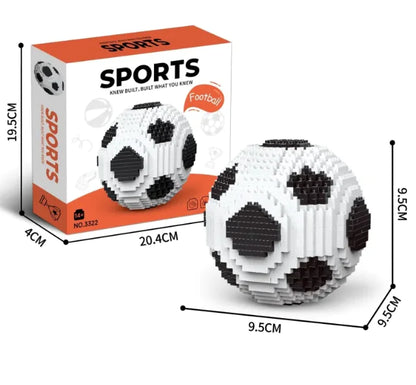 Football and Basketball Building Block Figures