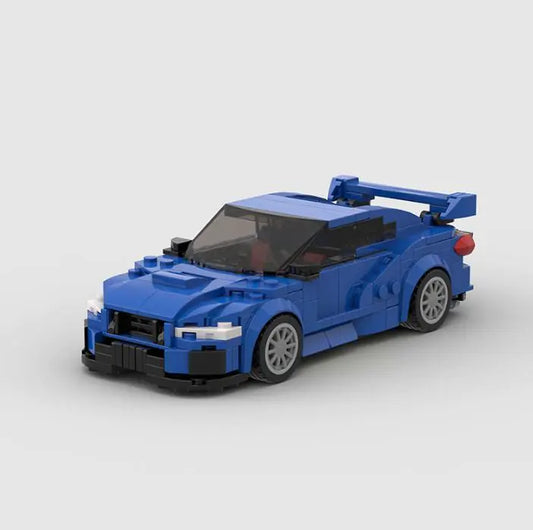 Bluie Particle Racing Car Building Block Figures