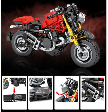 Motorcycle Building Block Figure