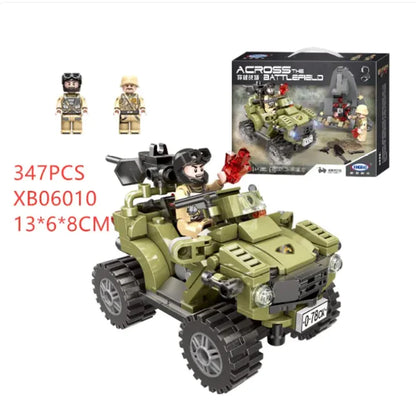 Military Vehicle Building Block Figures