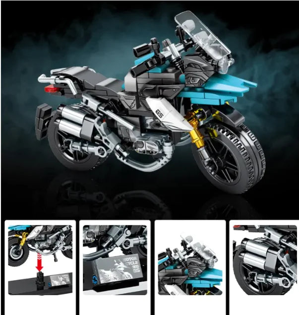 Motorcycle Building Block Figure