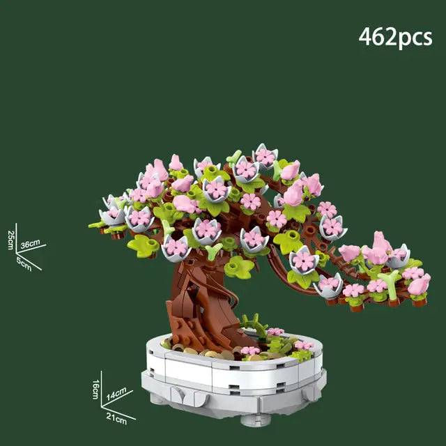 Potted Flowers Building Block Figure