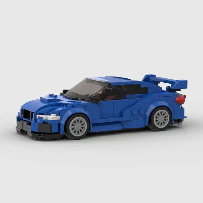 Bluie Particle Racing Car Building Block Figures