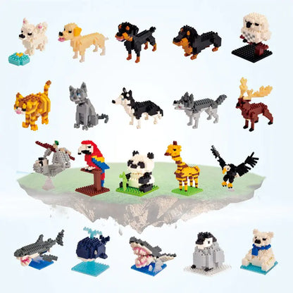 Mini 3D Animal Building Block Figures