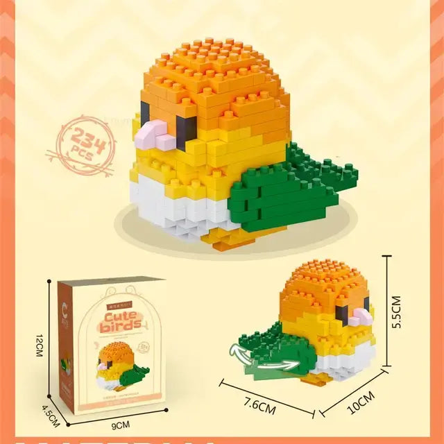 Kawaii Cute Birds Building Block Figures