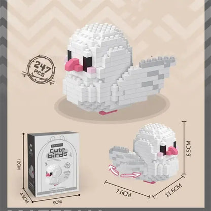 Kawaii Cute Birds Building Block Figures