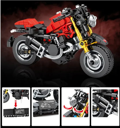 Motorcycle Building Block Figure