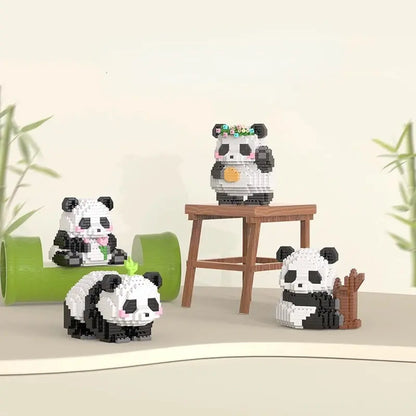 Mini Panda Series Building Block Figures