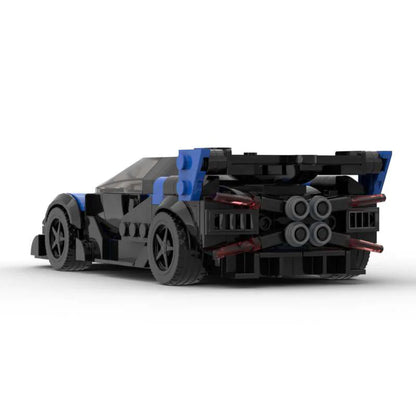 Blue Maserati Racing Car Building Blocks Figure