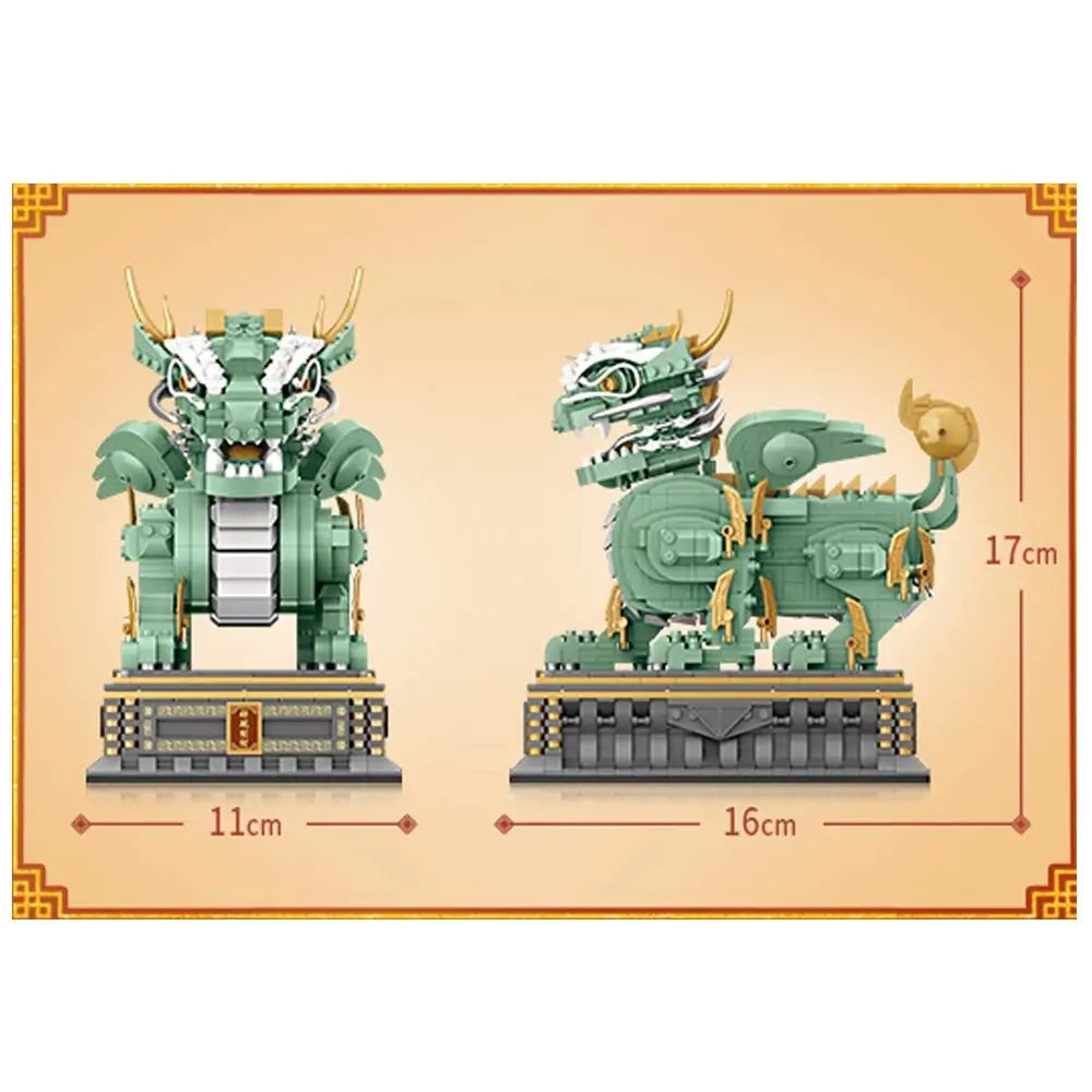 Sacred Dragon Kylin Building Block Figures