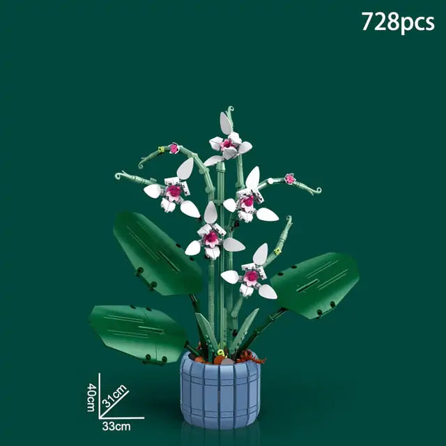 Potted Flowers Building Block Figure