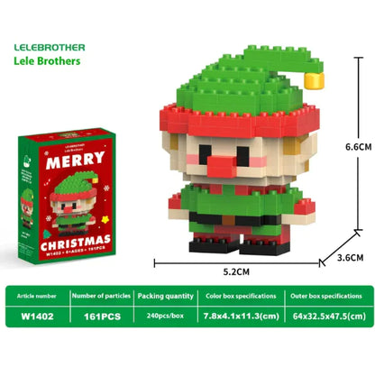 Christmas-Themed Character Building Block Figures