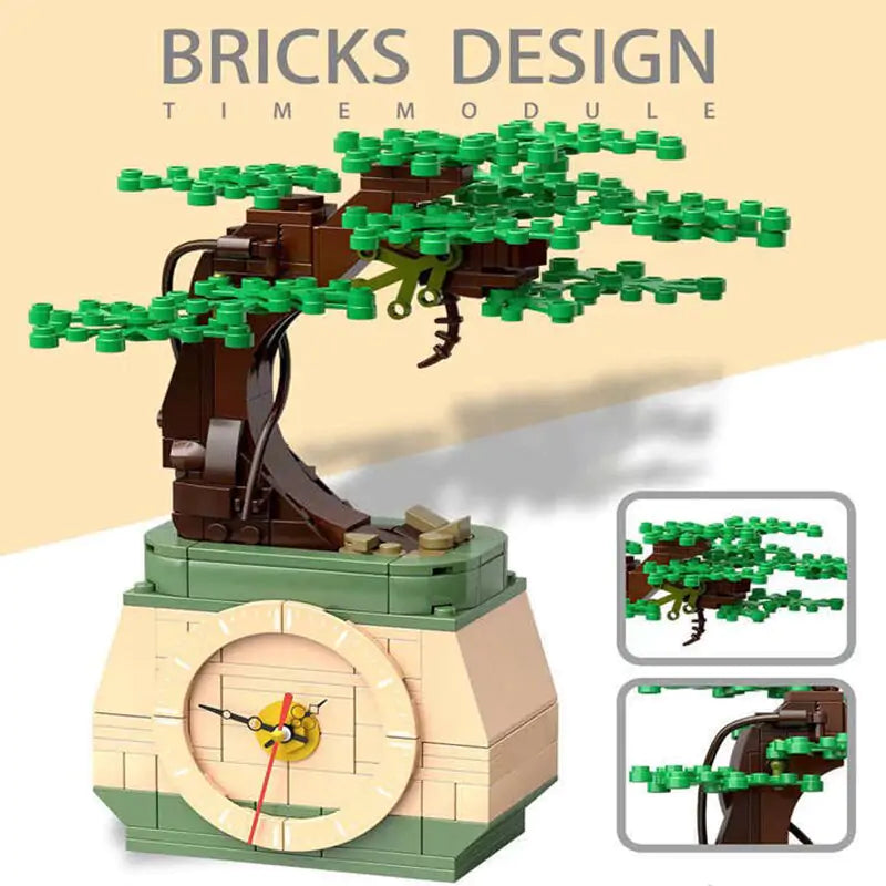 Bonsai Clock Building Block Figure